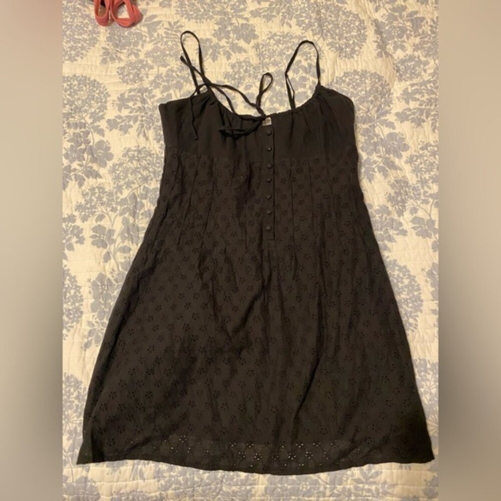 White Fox Black Eyelet Dress